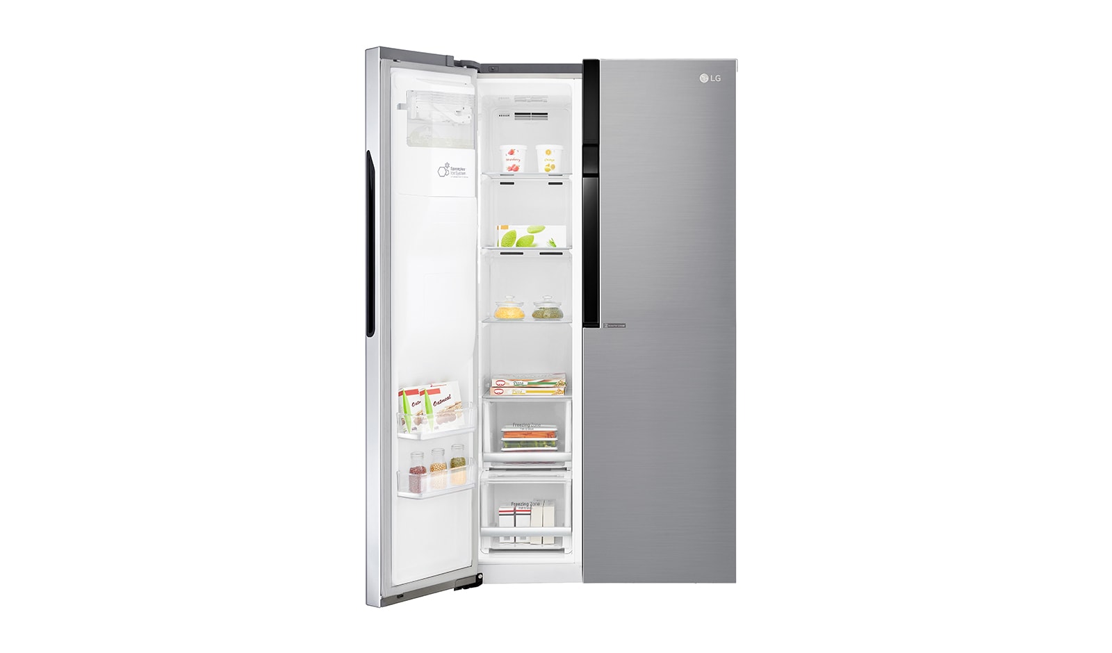 LG A++ Side-by-Side mit Eis-, Crushed Ice- und Wasserspender und Total No Frost, GSL561PZUZ