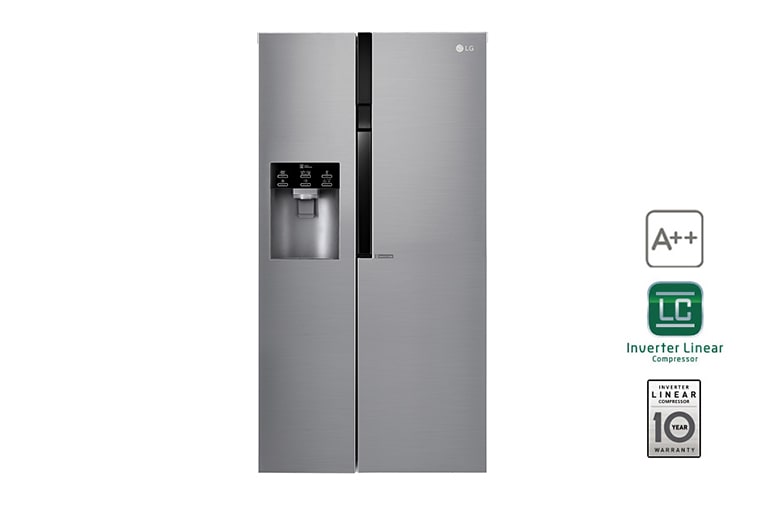Vorderansicht von A&#43;&#43; Side-by-Side mit Eis-, Crushed Ice- und Wasserspender und Total No Frost GSL561PZUZ