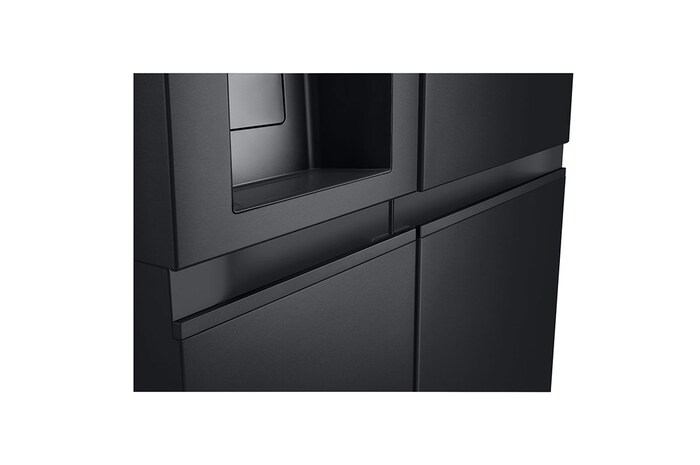 LG Side-by-Side mit Eis-, Crushed Ice- und Wasserspender | 628 Liter Kapazität | EEK C | Interner Wassertank 4L | Essence Black Steel | GSLE91EVAC, GSLE91EVAC