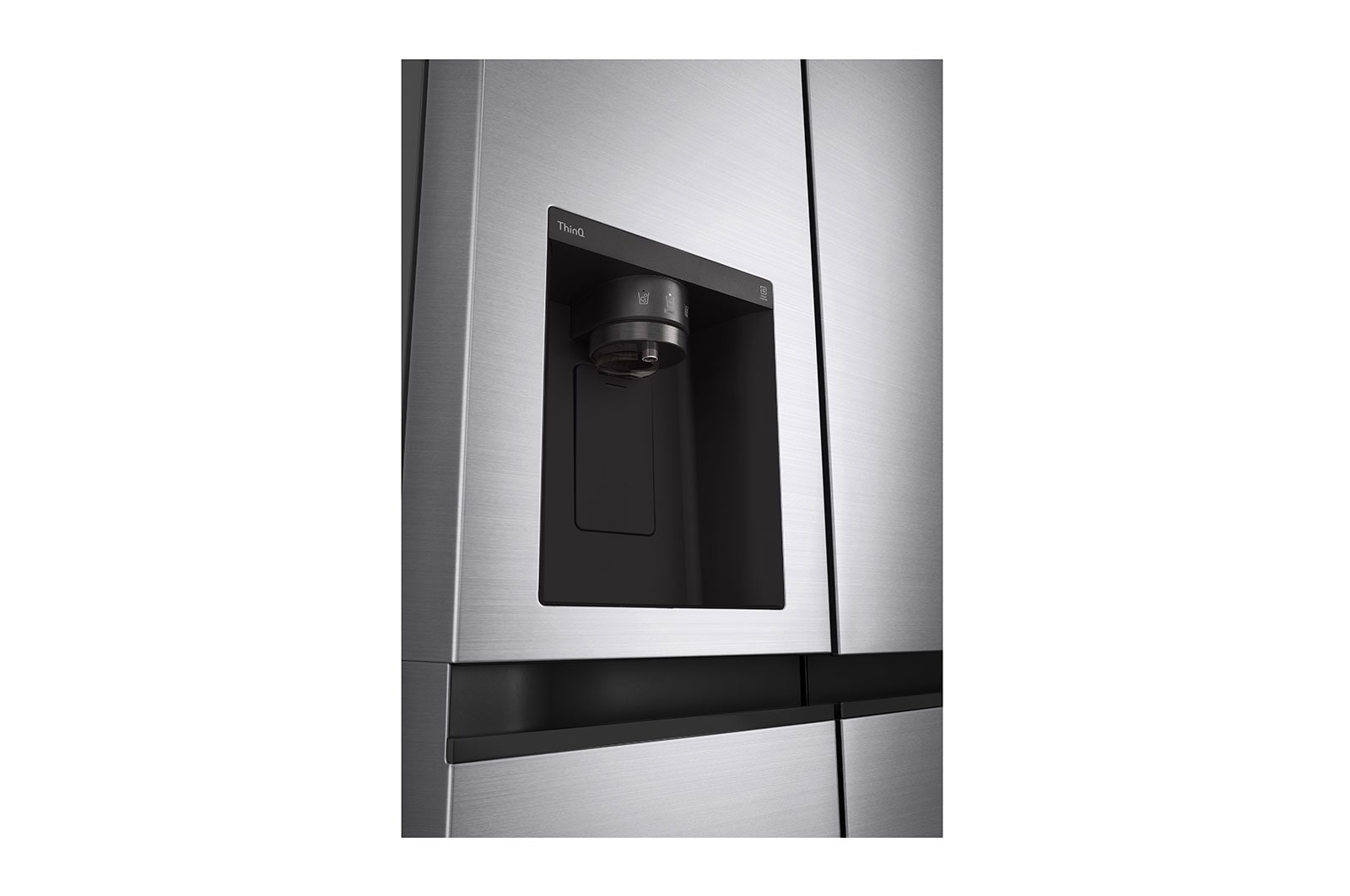 LG Side-by-Side | Eis-, Crushed Ice- und Wasserspender | 635 Liter Kapazität | Multiairflow Umluftkühlung | Shiny Steel | LG GSLV50PZXM, GSLV50PZXM