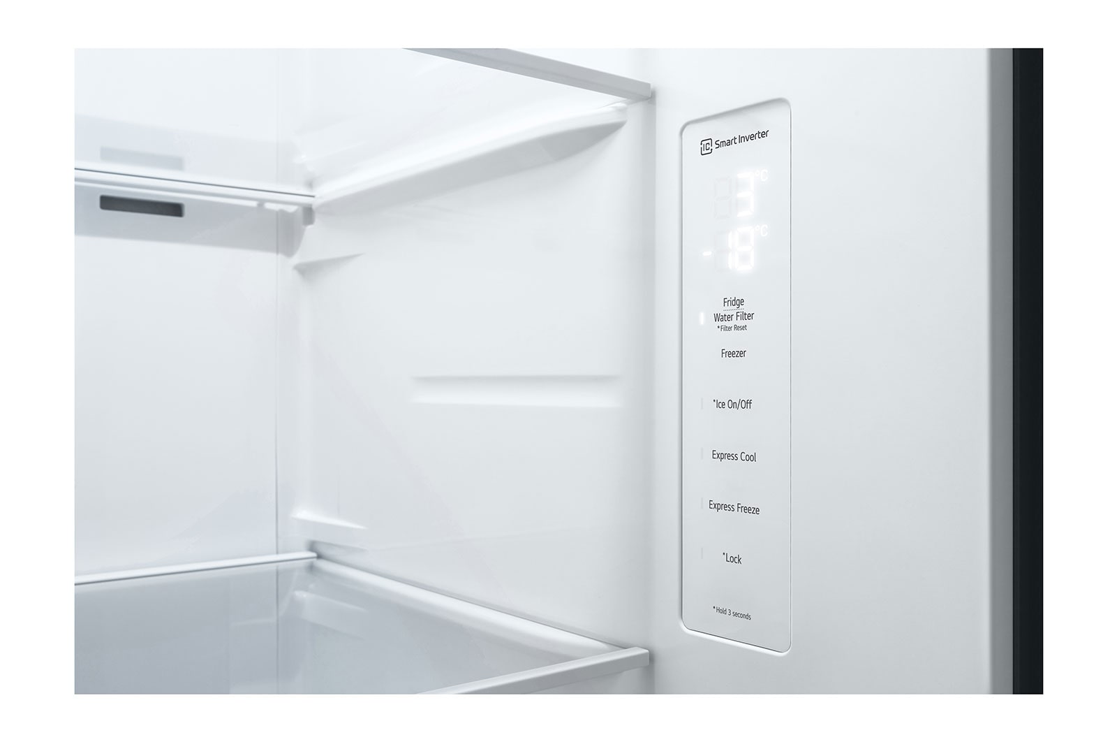 LG Side-by-Side | Eis-, Crushed Ice- und Wasserspender | 635 Liter Kapazität | Multiairflow Umluftkühlung | Shiny Steel | LG GSLV50PZXM, GSLV50PZXM