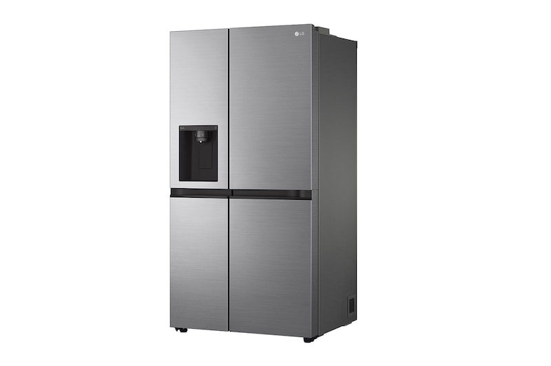LG Side-by-Side | Eis-, Crushed Ice- und Wasserspender | 635 Liter Kapazität | Multiairflow Umluftkühlung | Shiny Steel | LG GSLV50PZXM, GSLV50PZXM