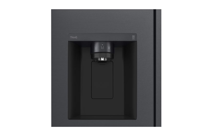 LG Side-by-Side mit Eis-, Crushed Ice- und Wasserspender | 635 Liter Kapazität | Energieeffizienzklasse D | Interner Wassertank 4L | Matte Black | GSLV71MCTD, GSLV71MCTD