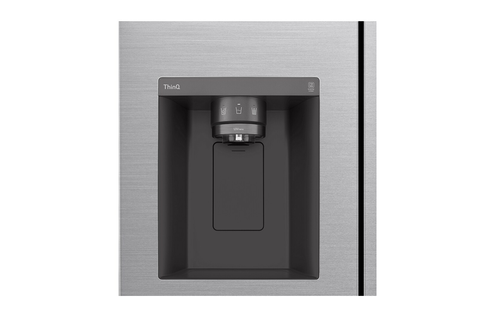 LG Side-by-Side mit Eis-, Crushed Ice- und Wasserspender | 635 Liter Kapazität | EEK C | Interner Wassertank 4L | Platinum Silver | GSLV71PZRC, GSLV71PZRC