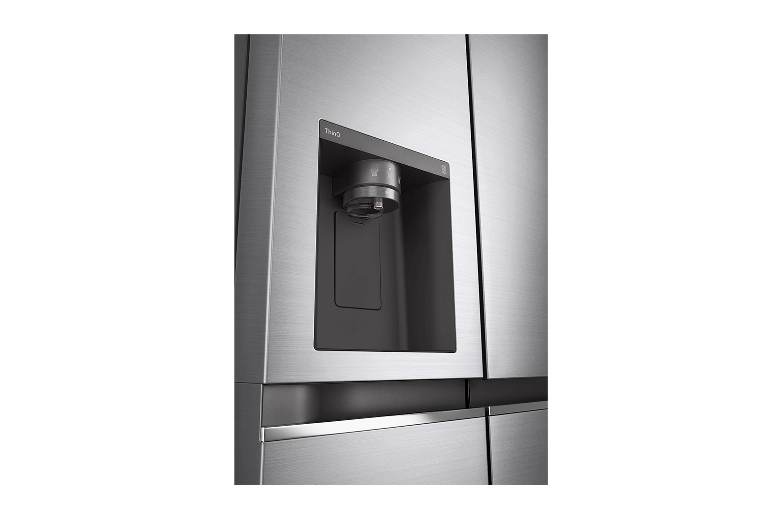 LG Side-by-Side mit Eis-, Crushed Ice- und Wasserspender | 635 Liter Kapazität | EEK C | Interner Wassertank 4L | Platinum Silver | GSLV71PZRC, GSLV71PZRC