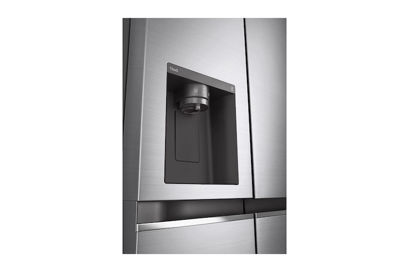 LG Side-by-Side mit Eis-, Crushed Ice- und Wasserspender | 635 Liter Kapazität | EEK C | Interner Wassertank 4L | Platinum Silver | GSLV71PZRC, GSLV71PZRC
