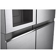 LG Side-by-Side mit Eis-, Crushed Ice- und Wasserspender | 635 Liter Kapazität | EEK C | Interner Wassertank 4L | Platinum Silver | GSLV71PZRC, GSLV71PZRC