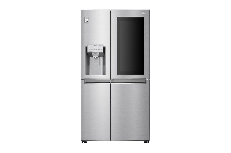 LG Side-by-Side mit InstaView Door-in-Door™ | 625 Liter Kapazität | Eis-, CrushedIce-und Wasserspender | Festwasseranschluss | Total No Frost | DoorCooling+™ |ThinQ®, GSX960NECE