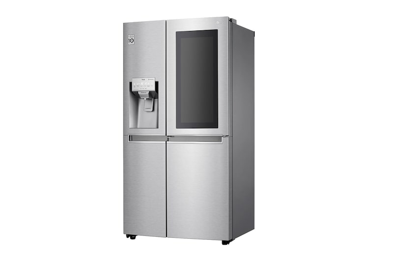 LG Side-by-Side mit InstaView Door-in-Door™ | 625 Liter Kapazität | Eis-, CrushedIce-und Wasserspender | Festwasseranschluss | Total No Frost | DoorCooling+™ |ThinQ®, GSX960NECE