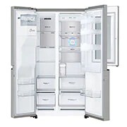LG Side-by-Side mit InstaView Door-in-Door™ | 625 Liter Kapazität | Eis-, Crushed Ice-und Wasserspender | kein Festwasseranschluss | Total No Frost, GSX971NEAE