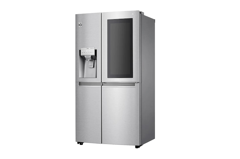 LG Side-by-Side mit InstaView Door-in-Door™ | 625 Liter Kapazität | Eis-, Crushed Ice-und Wasserspender | kein Festwasseranschluss | Total No Frost, GSX971NEAE