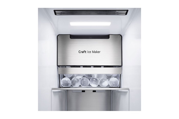 LG Side-by-Side mit  InstaView Door-in-Door® | Craft Ice, Crushed Ice, Eiswürfel und Wasserspender | 635 Liter Kapazität | Energieeffizienzklasse E | Festwasseranschluss | Matte Black Steel | LG GSXV90MCDE, GSXV90MCDE