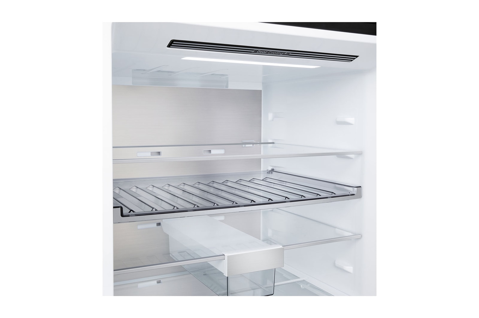 Front view top door open