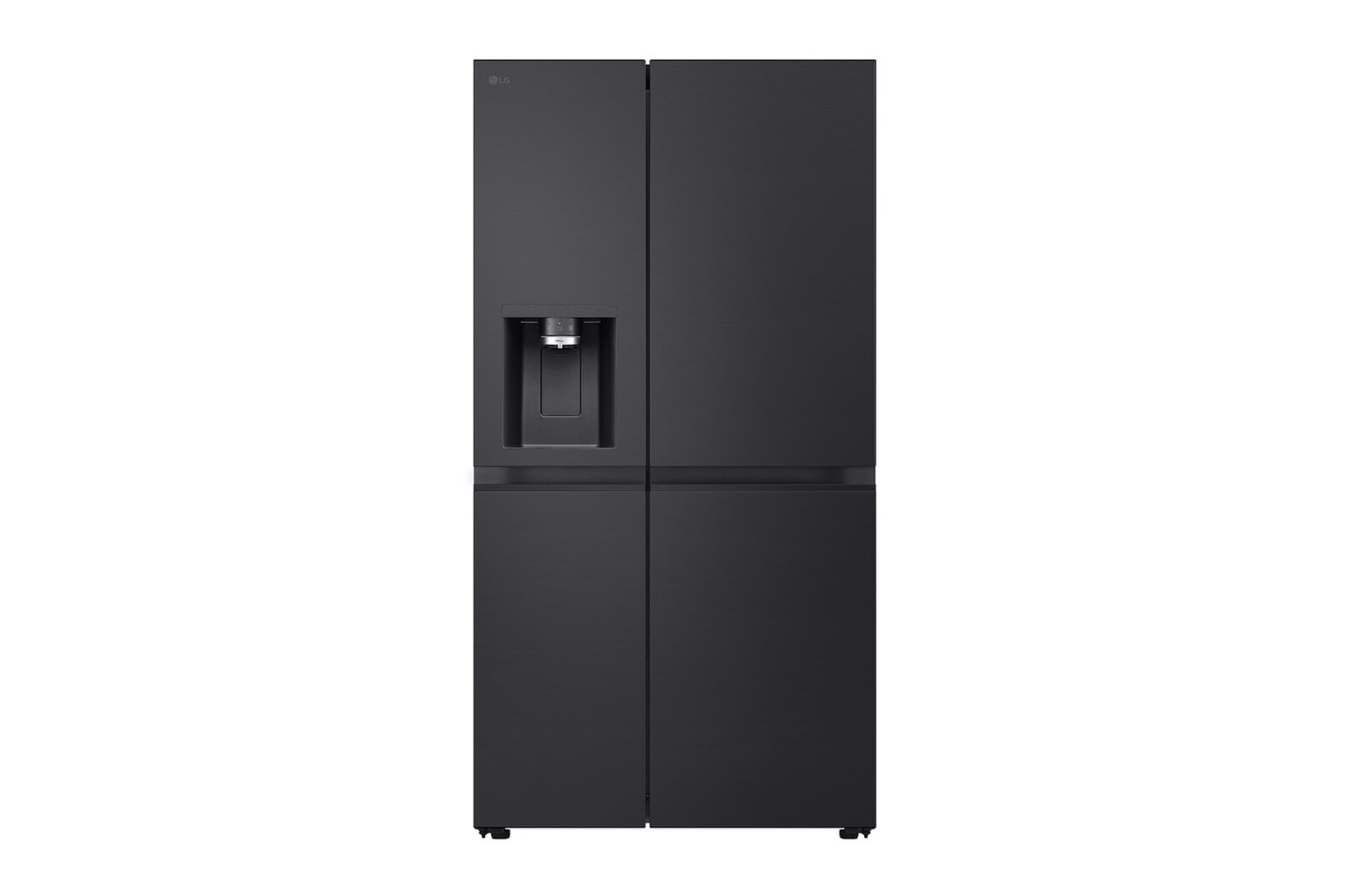 Vorderansicht von Side-by-Side Kühlschrank (B, 623L, 179cm hoch) mit Eis-, Crushed Ice- und Wasserspender &amp; internem Wassertank | GSLE91EVAB GSLE91EVAB