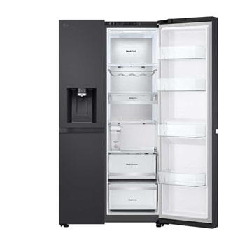 LG Side-by-Side Kühlschrank (B, 623L, 179cm hoch) mit Eis-, Crushed Ice- und Wasserspender & internem Wassertank | GSLE91EVAB, GSLE91EVAB