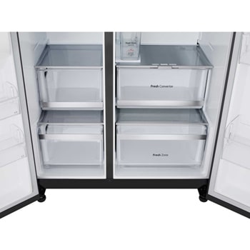 LG Side-by-Side Kühlschrank (B, 623L, 179cm hoch) mit Eis-, Crushed Ice- und Wasserspender & internem Wassertank | GSLE91EVAB, GSLE91EVAB