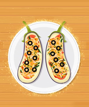 Auberginenpizza