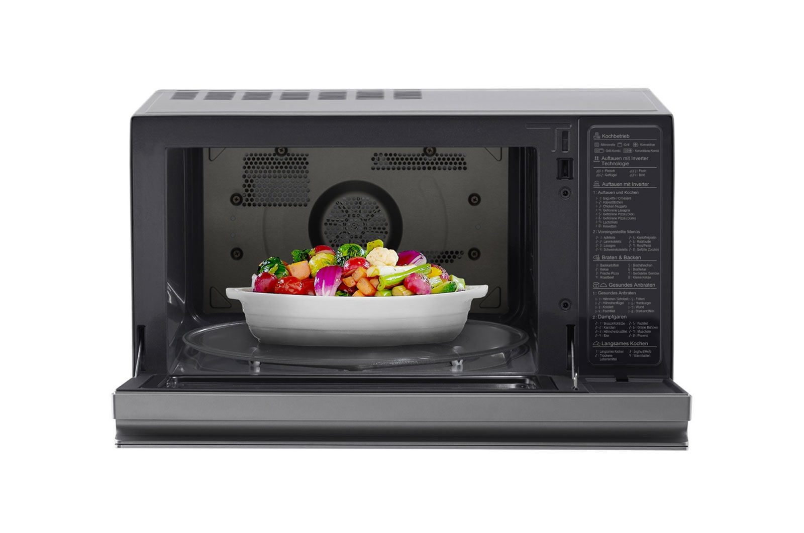 LG Mikrowellenofen mit Smart Inverter Technologie und Quarzgrill, MJ3965ACS
