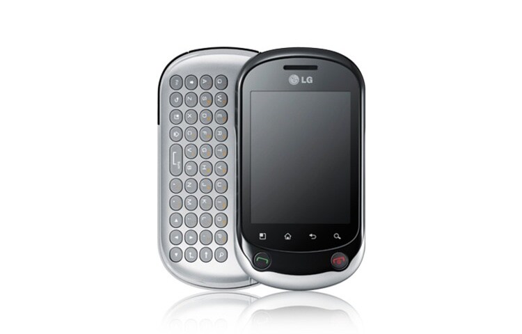 LG OPTIMUS CHAT Android-Slider mit 2,8 Zoll Full-Touchscreen, Wi-Fi und 3 MP Kamera, C550