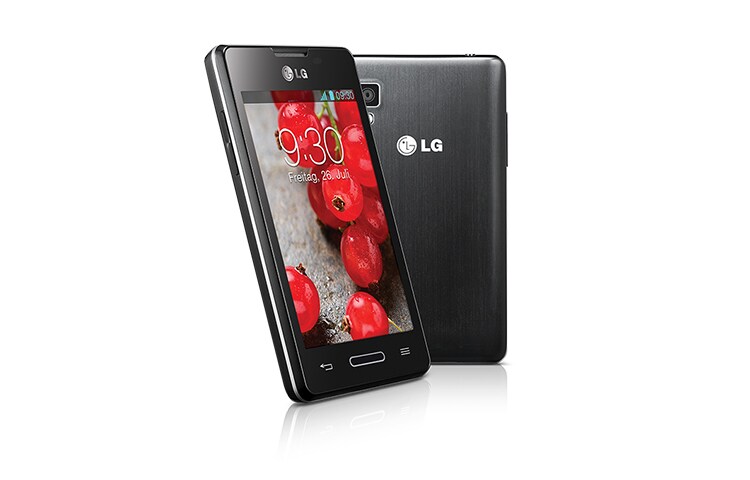 LG OPTIMUS L4'' Android Smartphone mit 3,8 Zoll IPS Full-Touchdisplay, 1 GHz Prozessor und 3 MP Kamera mit Sprachauslöser, E440