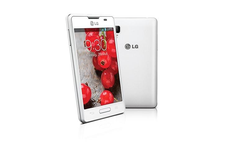 LG OPTIMUS L4'' Android Smartphone mit 3,8 Zoll IPS Full-Touchdisplay, 1 GHz Prozessor und 3 MP Kamera mit Sprachauslöser, E440