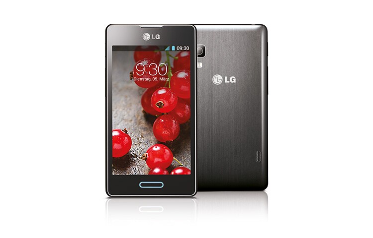 LG OPTIMUS L5'' Android Smartphone mit 4 Zoll IPS Full-Touchdisplay, 1 GHz Prozessor, 5MP Kamera mit Panoramafunktion und NFC, E460