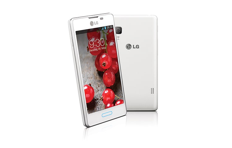LG OPTIMUS L5'' Android Smartphone mit 4 Zoll IPS Full-Touchdisplay, 1 GHz Prozessor, 5MP Kamera mit Panoramafunktion und NFC, E460