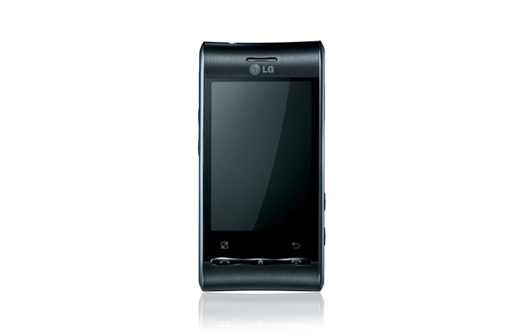 Vorderansicht von OPTIMUS LG Smartphone mit Android-Betriebssystem GT540 black