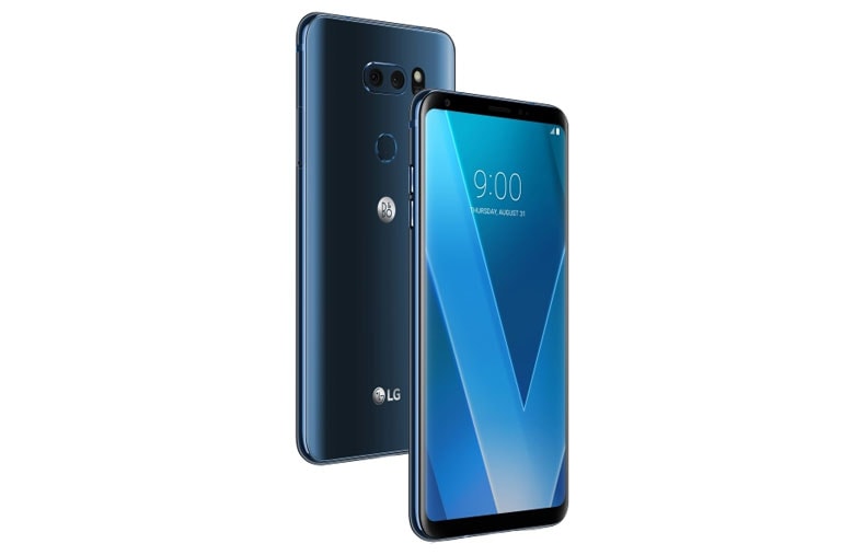 Vorderansicht von LG V30 Smartphone - Blau LG V30 Moroccan Blue H930
