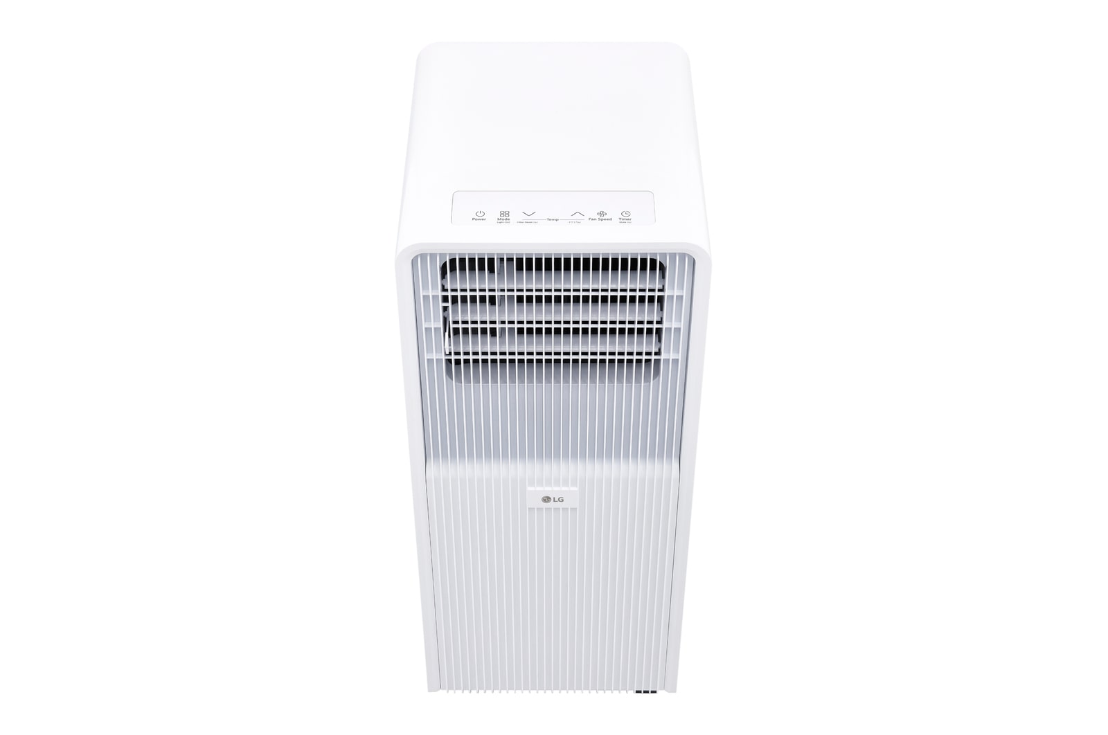 Oberes Bedienfeld und Anzeige der tragbaren Klimaanlage LG 9000 BTU P9NC09PSAB1