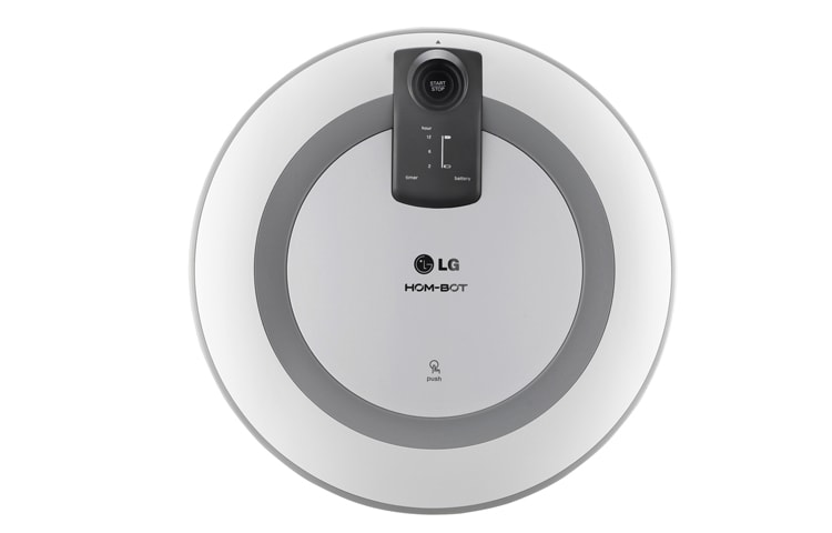 LG Roboterstaubsauger in weiß-grau mit einer integrierten Kamera, Antistoßkontrolle und 3 Reinigungsprogrammen, VR5943L