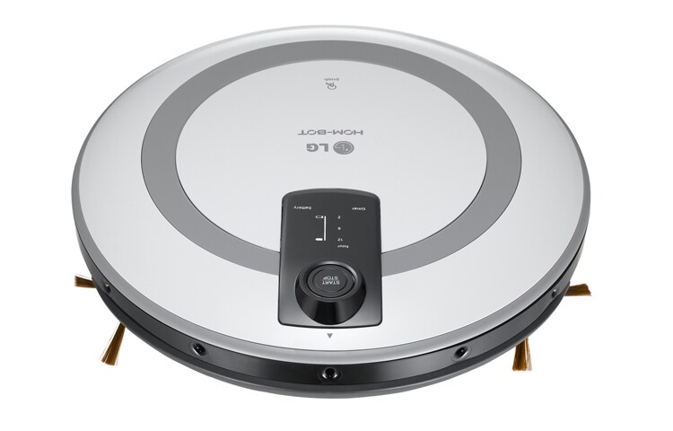 LG Roboterstaubsauger in weiß-grau mit einer integrierten Kamera, Antistoßkontrolle und 3 Reinigungsprogrammen, VR5943L