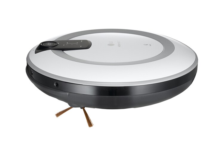 LG Roboterstaubsauger in weiß-grau mit einer integrierten Kamera, Antistoßkontrolle und 3 Reinigungsprogrammen, VR5943L