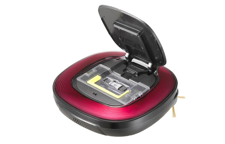 LG Quadratischer Roboterstaubsauger mit 2 integrierten Kameras, Antistoßkontrolle und 7 Reinigungsprogrammen, VR62601LV