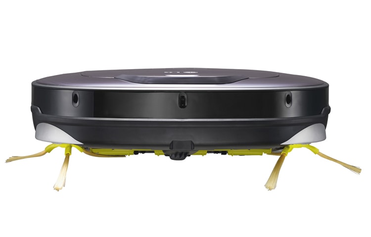 LG Quadratischer Roboterstaubsauger in schwarzem 3D-Design mit 2 integrierten Kameras, Antistoßkontrolle und 7 Reinigungsprogrammen, VR6270LVMB