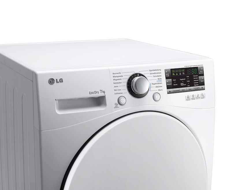 LG 8(7) kg Wäschetrockner mit Wärmepumpen-Technologie, RC7055AH1Z