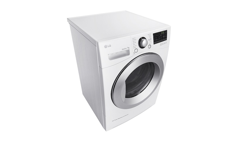 LG Trockner mit Wärmepumpen Technologie und selbstreinigenden Kondensator für gleichbleibend niedrigen Energieverbrauch. Bis zu 7 kg Fassungsvermögen., RC7055AH2Z