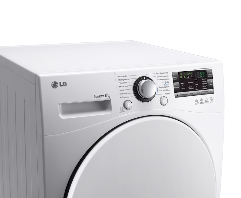 LG 8(7) kg Wäschetrockner mit Wärmepumpen-Technologie, RC8055AH1Z