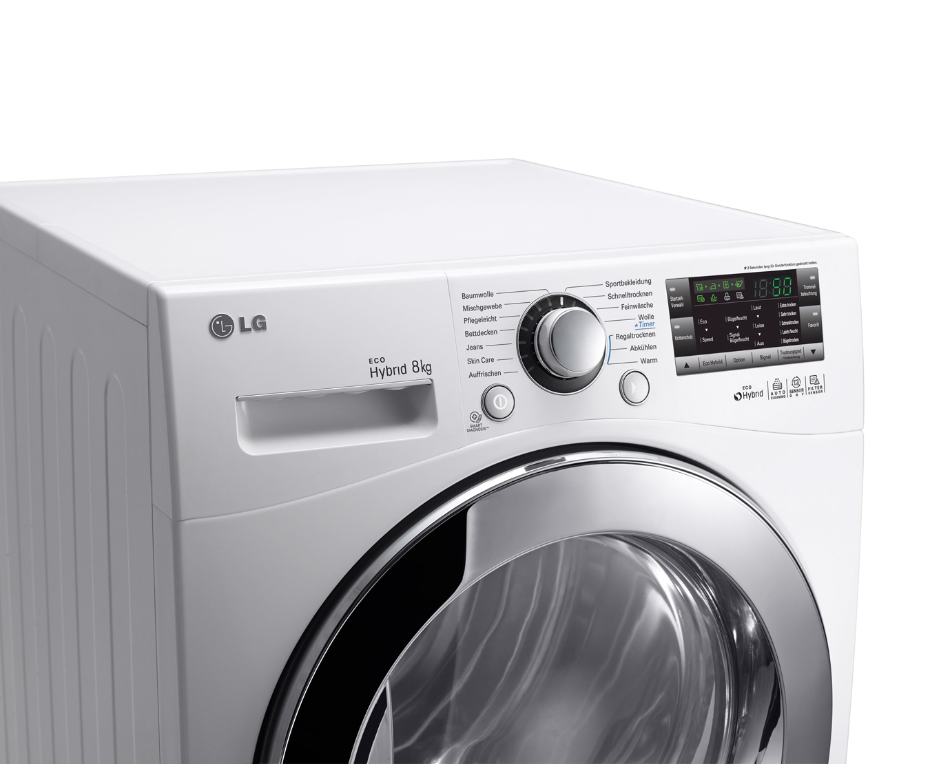 LG 9 (8,7) kg ECO Hybrid-Trockner mit Wärmepumpen-Technologie, RC8055APZ