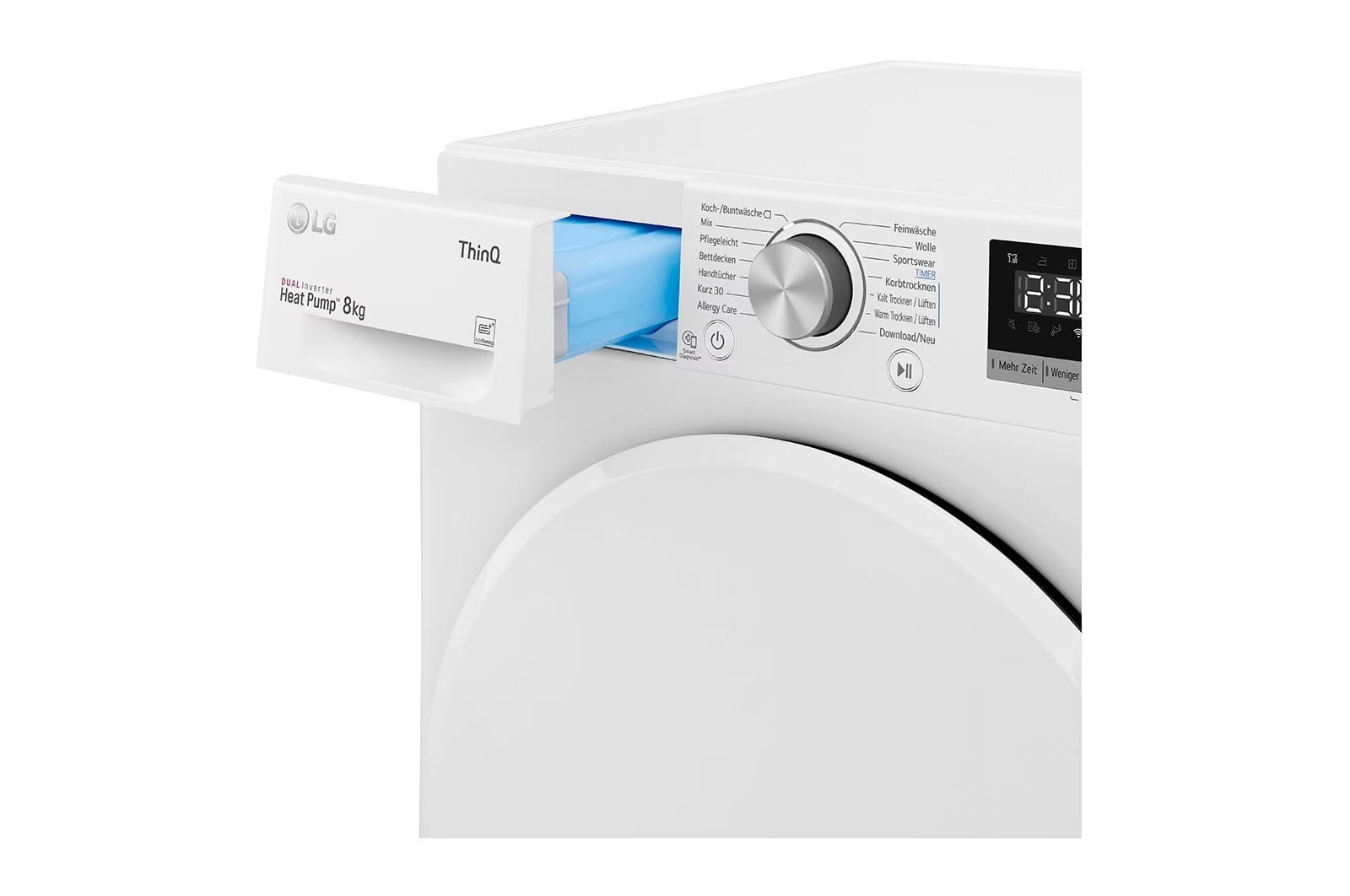 LG Trockner mit Dual Inverter Wärmepumpentechnologie | Automatisch selbstreinigender Kondensator | 8 kg Fassungsvermögen | Wi-Fi-Funktion | Energieeffizienzklasse A+++, V3R08T