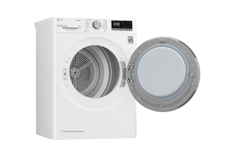 LG Trockner mit Dual Inverter Wärmepumpentechnologie | Automatisch selbstreinigender Kondensator | 8 kg Fassungsvermögen | Wi-Fi-Funktion | Energieeffizienzklasse A+++, V3R08T