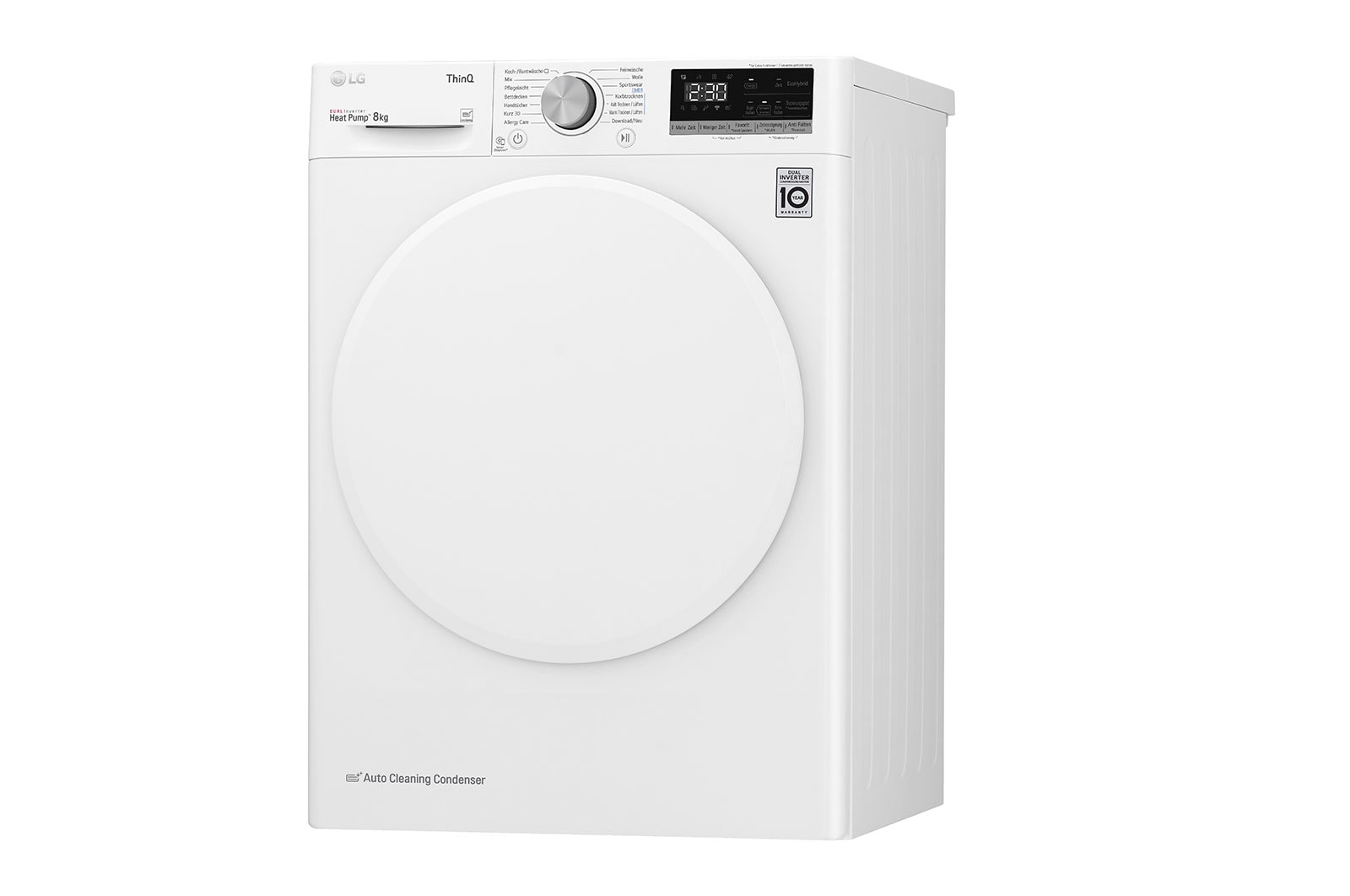LG Trockner | 8 kg | Dual Inverter Wärmepumpentechnologie | autoreinigender Kondensator | LG V3RT8N, V3RT8N
