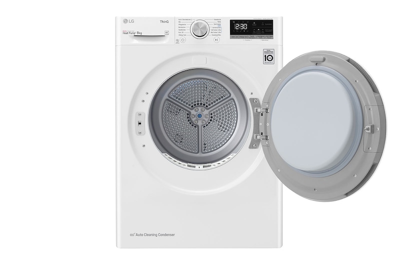 LG Trockner | 8 kg | Dual Inverter Wärmepumpentechnologie | autoreinigender Kondensator | LG V3RT8N, V3RT8N