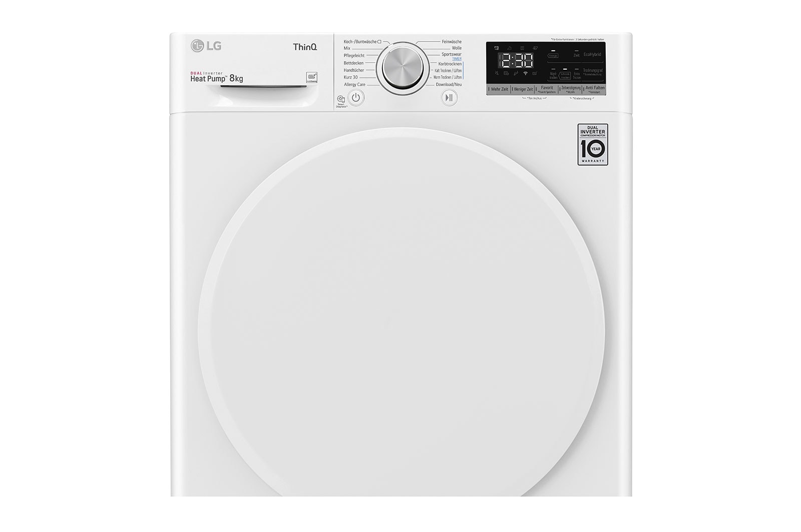 LG Trockner | 8 kg | Dual Inverter Wärmepumpentechnologie | autoreinigender Kondensator | LG V3RT8N, V3RT8N