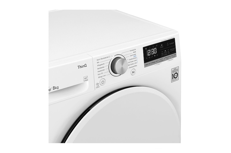 LG Trockner | 8 kg | Dual Inverter Wärmepumpentechnologie | autoreinigender Kondensator | LG V3RT8N, V3RT8N