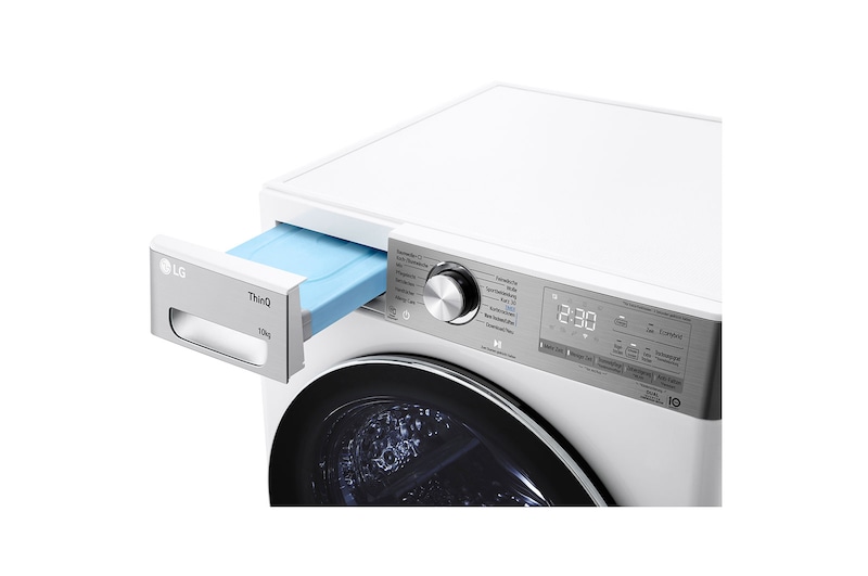 LG Trockner mit Dual Inverter Wärmepumpentechnologie I Automatisch selbstreinigender Kondensator I 10 kg Fassungsvermögen I Smart Pairing Technologie I Energieeffizienz A+++, V9A2XT