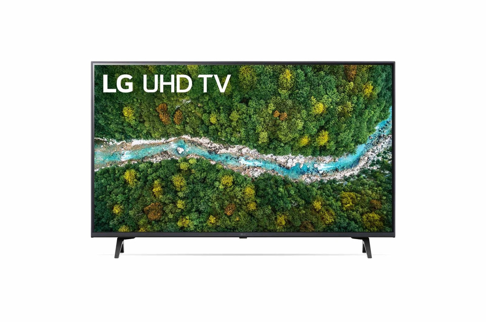 Eine Vorderansicht des LG UHD TV