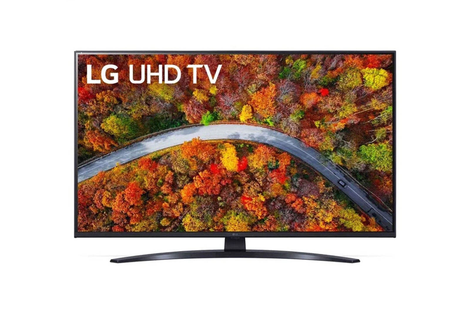 Eine Vorderansicht des LG UHD TV