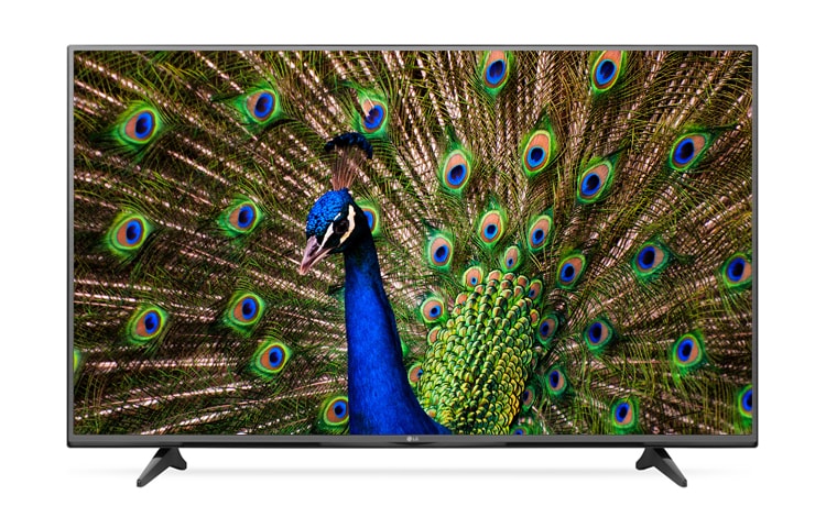 Vorderansicht von LG 49UF680V LG ULTRA HD TV mit einer Bildschirmdiagonale von 49&#34;, webOS 2.0 und Metallic Design 49UF680V