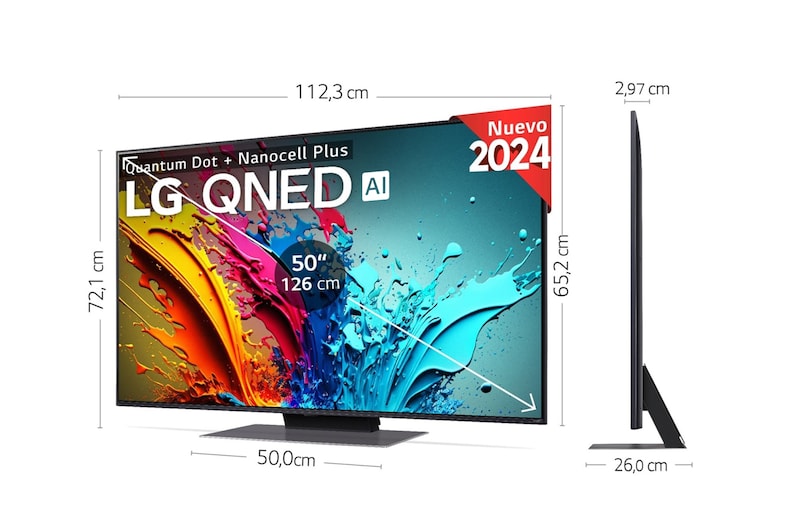 LG 50 Zoll 4K LG QNED AI Smart TV QNED86, 50QNED86T6A
